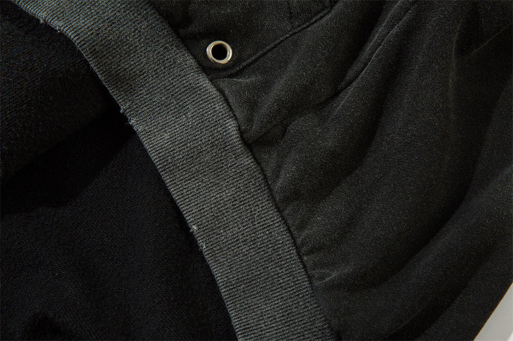Punk Worn-out Loose Zip Sweater