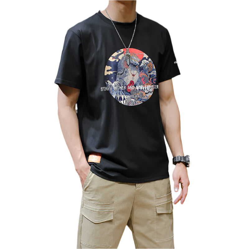 Large size T-shirt print T-shirt