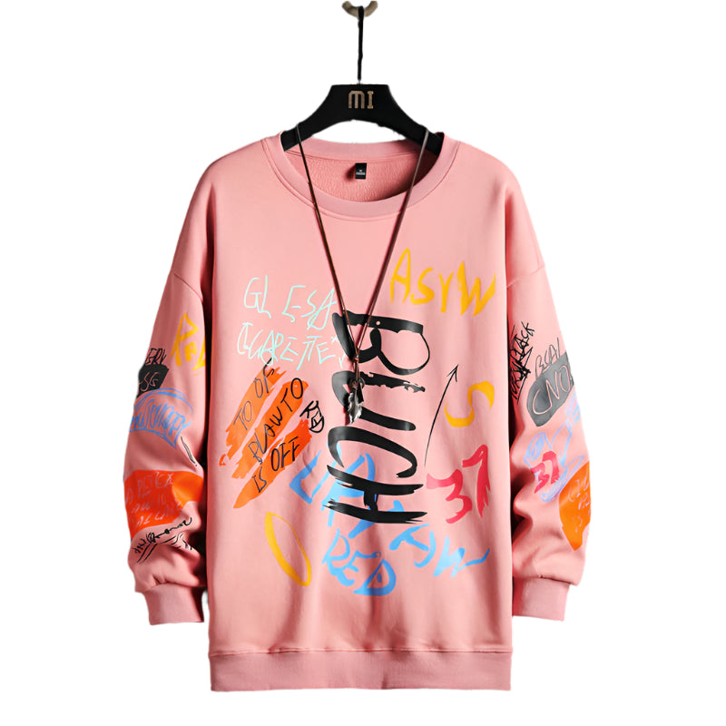 SingleRoad Mens Crewneck Sweatshirt Men Harajuku Oversized Japanese Streetwear Hip Hop Black Hoodie Men Sweatshirts Hoodies