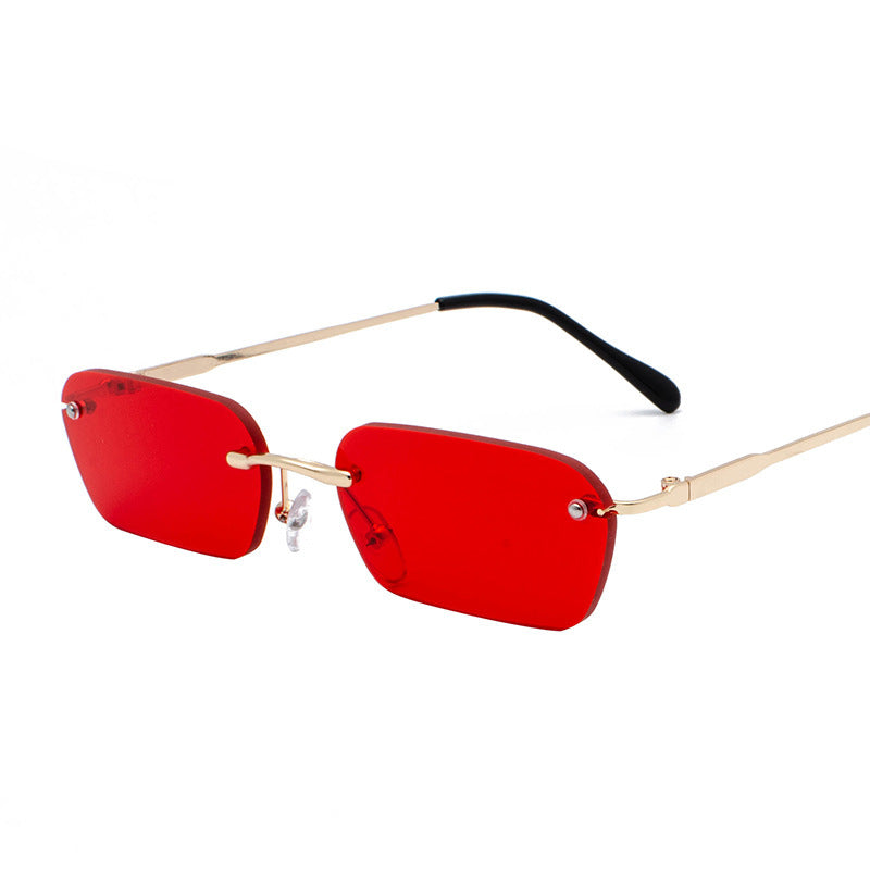 Metal Small Frame Men's Personalized Square Rimless Glasses
