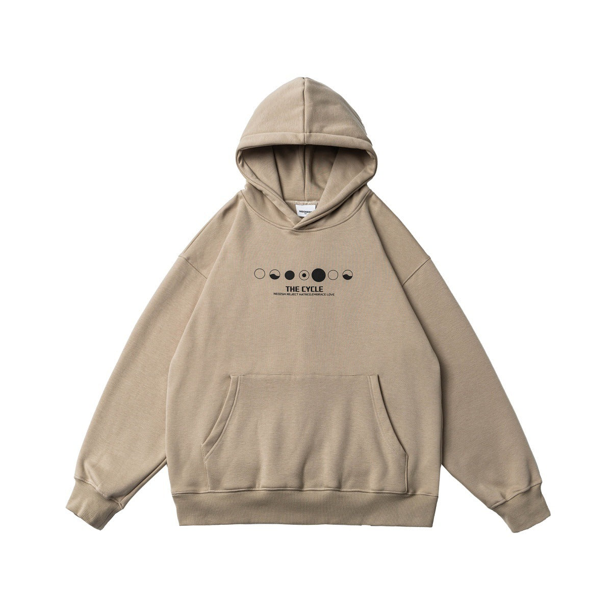 New Printed Velvet Padded Hooded Sweatshirt Men