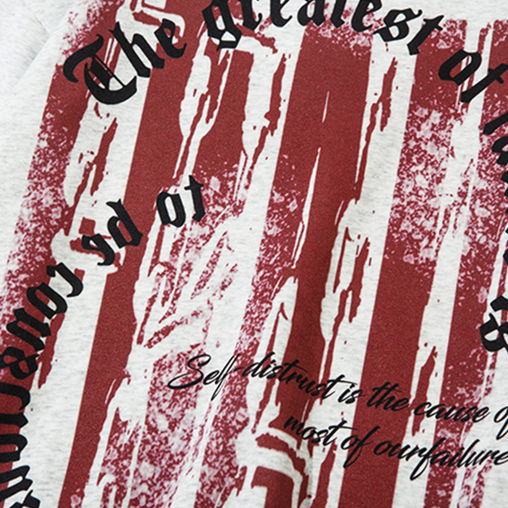 Pattern Printed Loose Sweatshirt