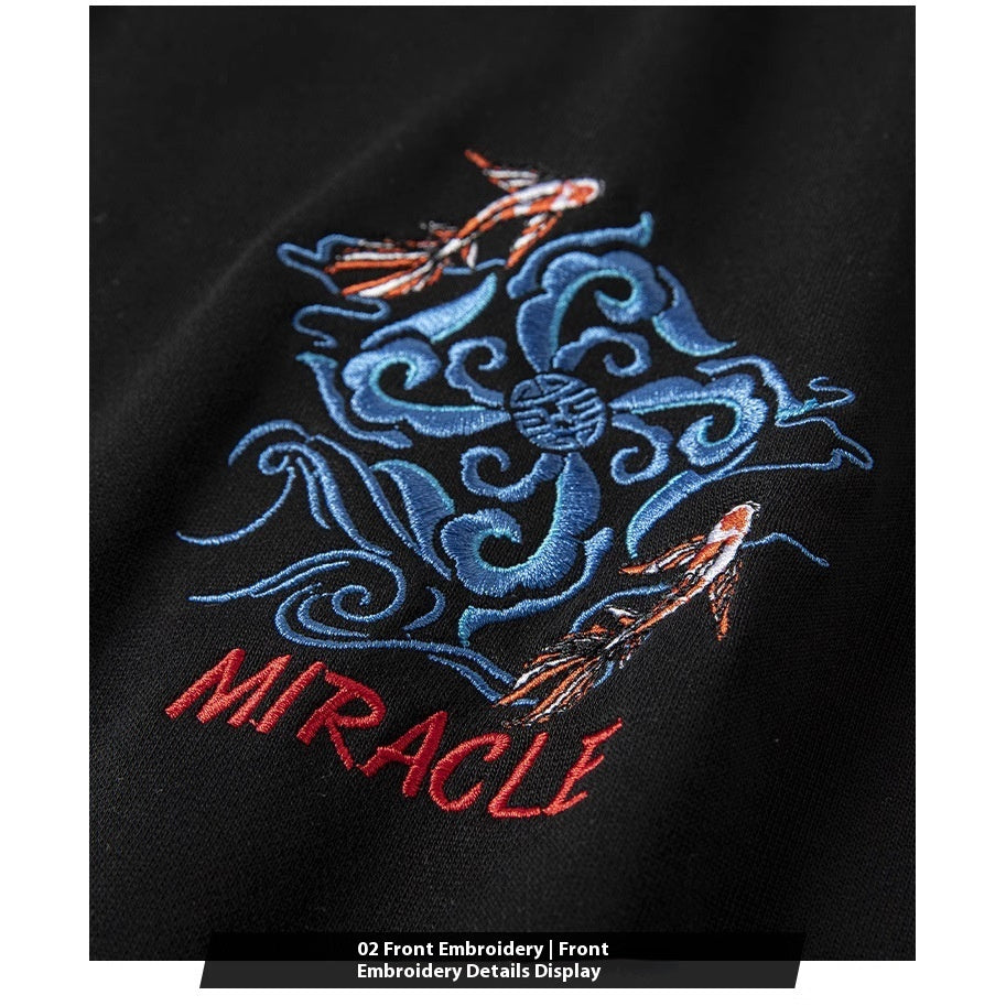 Men's  Printed Simple Round Neck Sweater