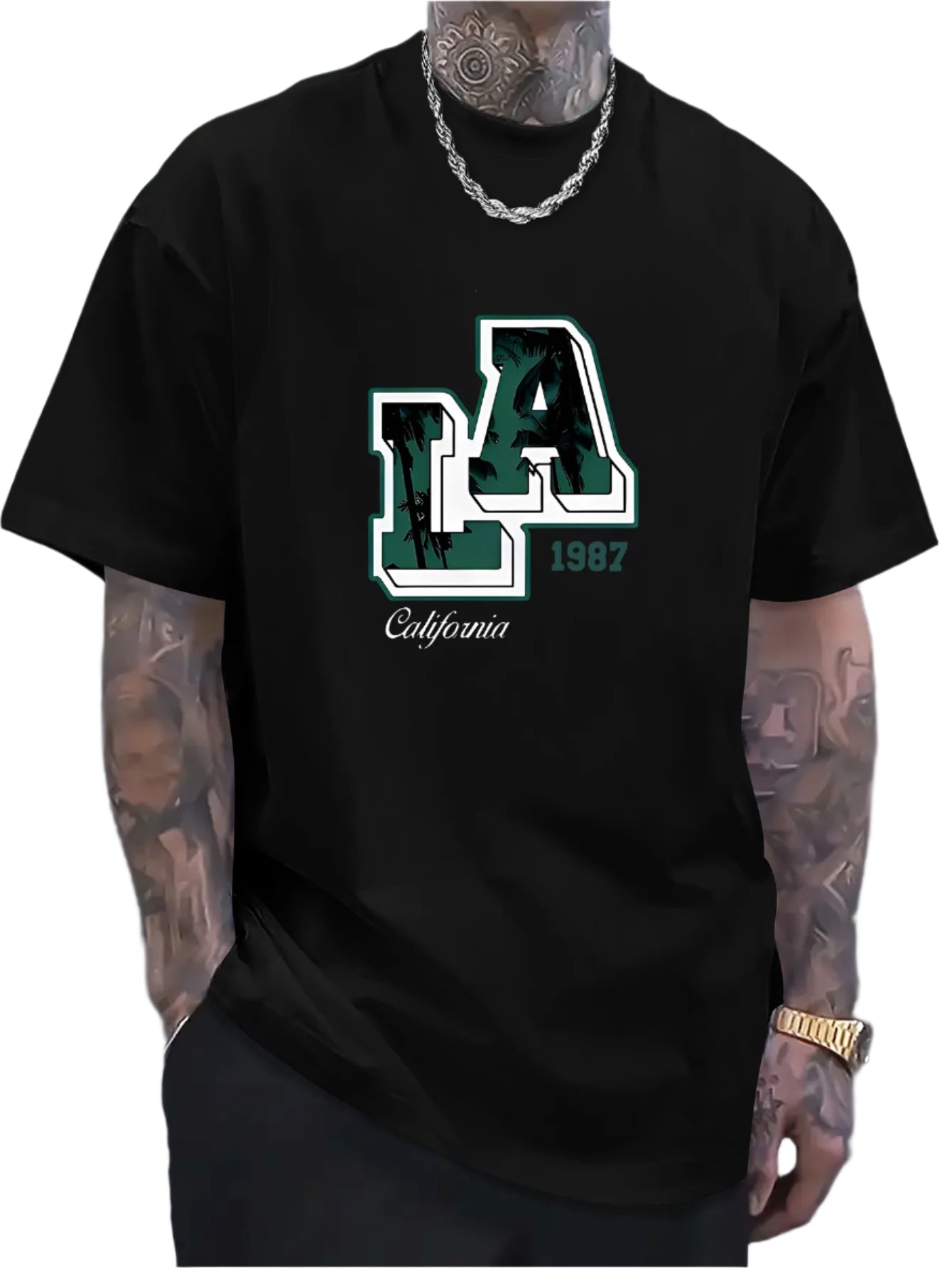 American Style LA Printed T-shirt For Men's