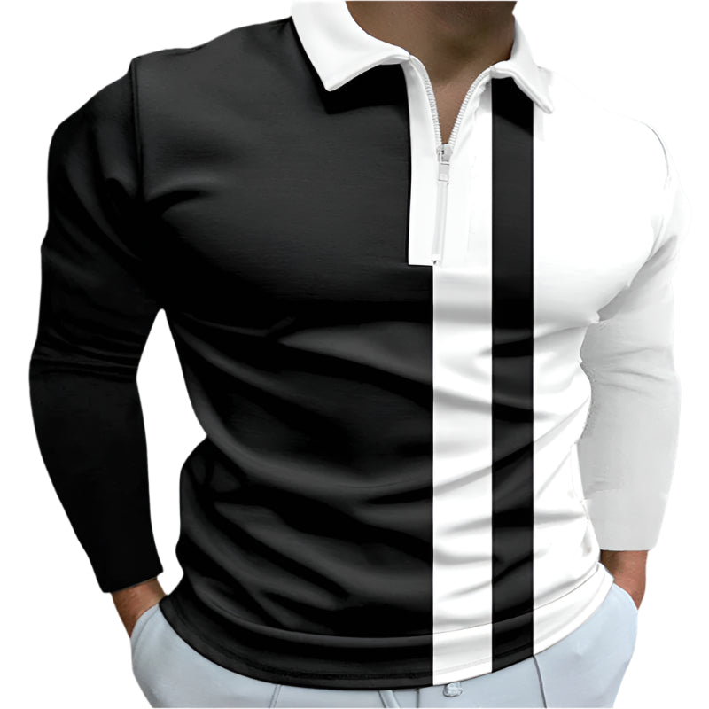 Men's POLO Shirt Striped Printed Short Sleeve T-Shirt Lapel Shirt