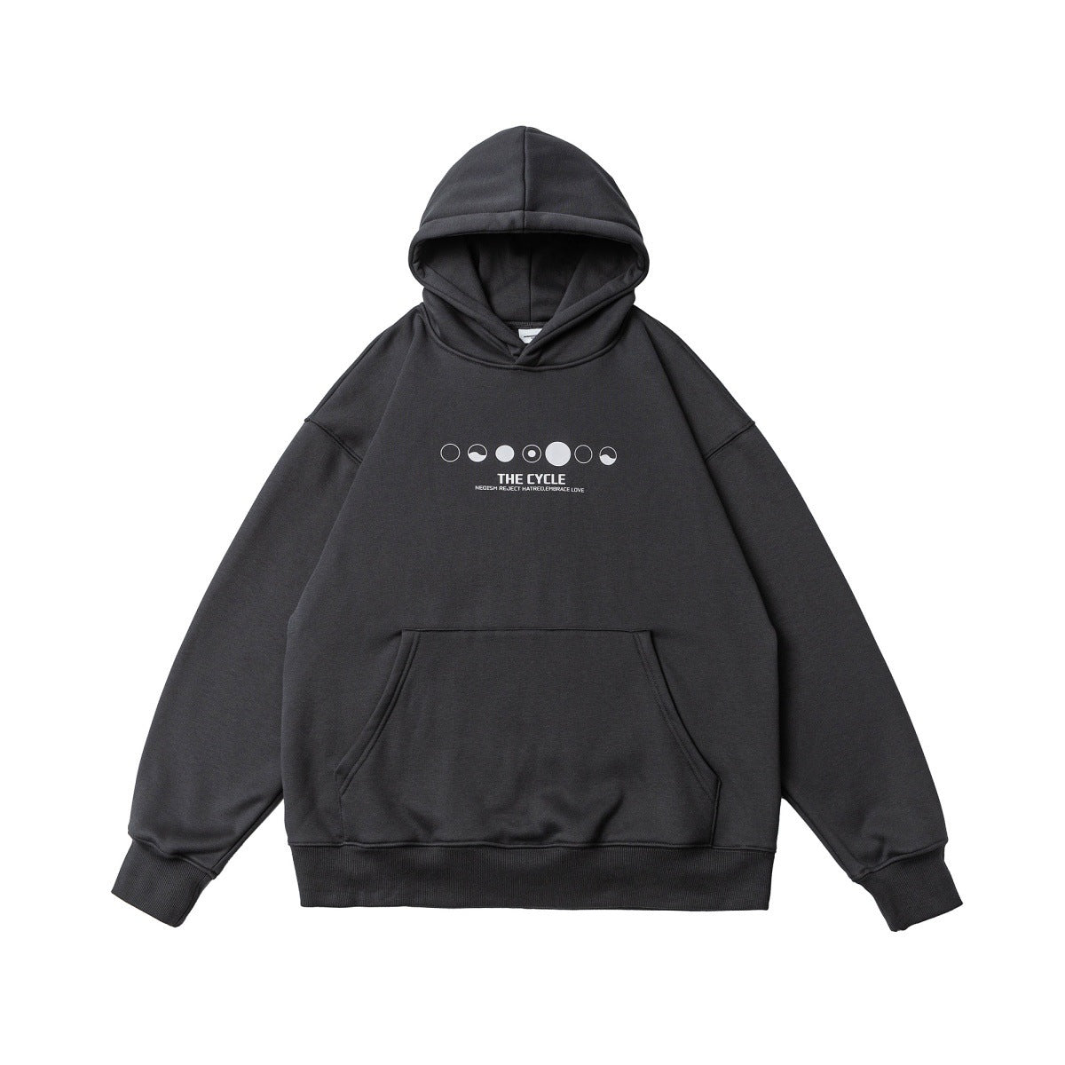 New Printed Velvet Padded Hooded Sweatshirt Men