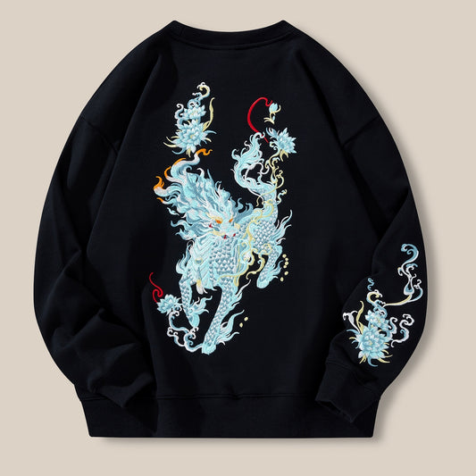 Cotton Loose Embroidery Men's New Hoodie