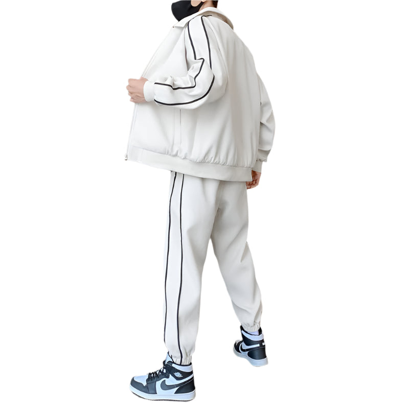 Three-dimensional Grid Men's Leisure Sports Suit