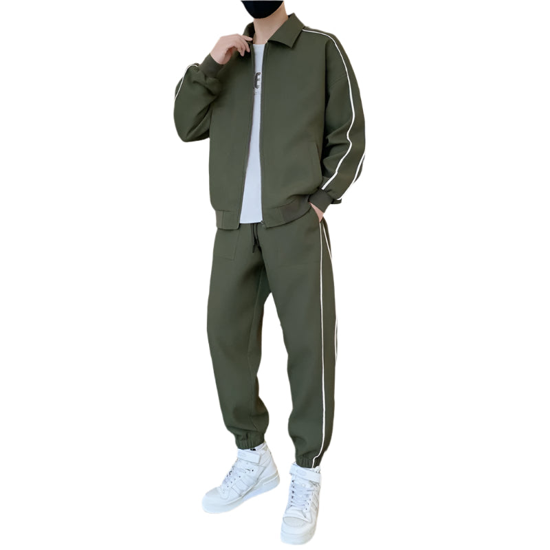 Three-dimensional Grid Men's Leisure Sports Suit