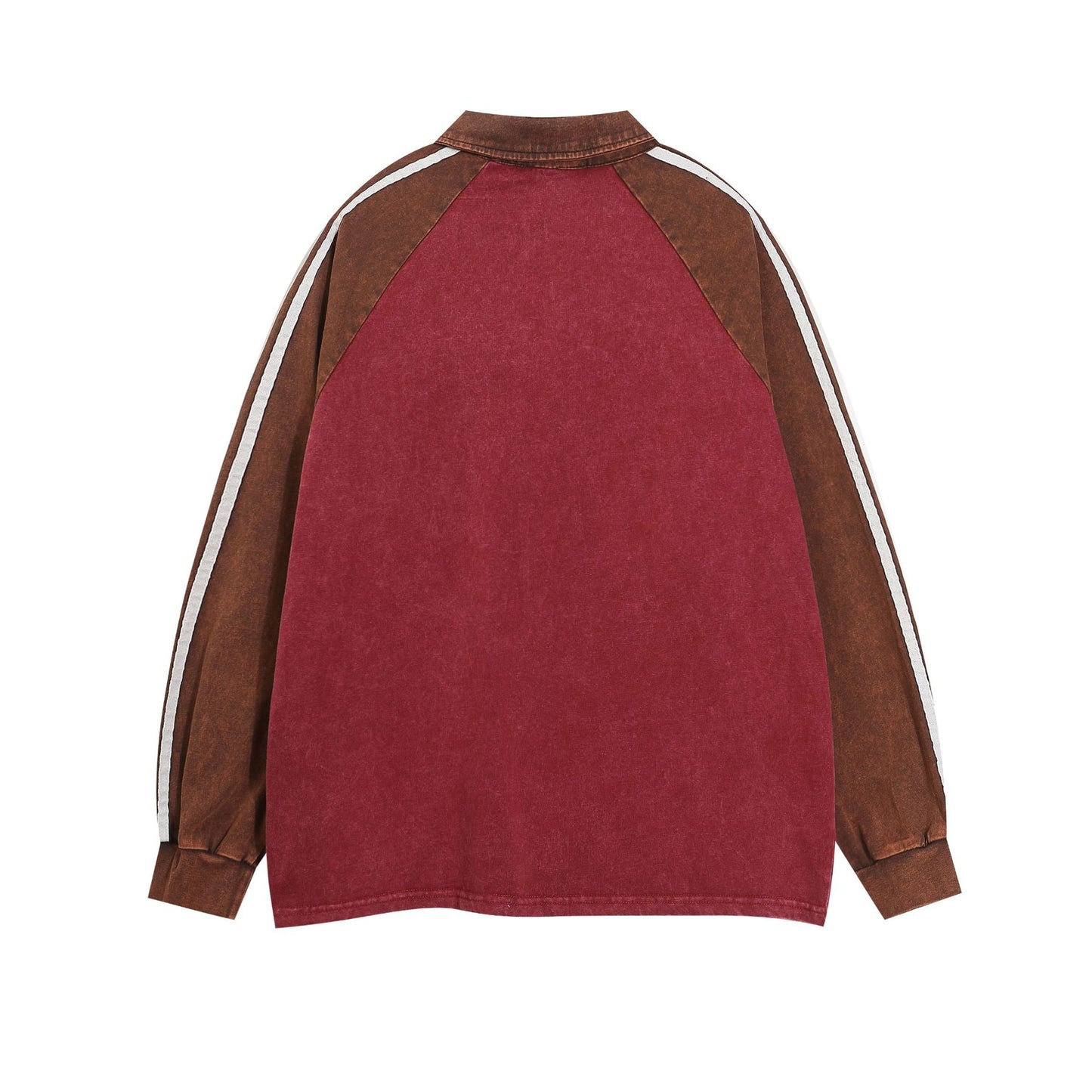 Sweater Retro Polo Long Sleeve Loose Top