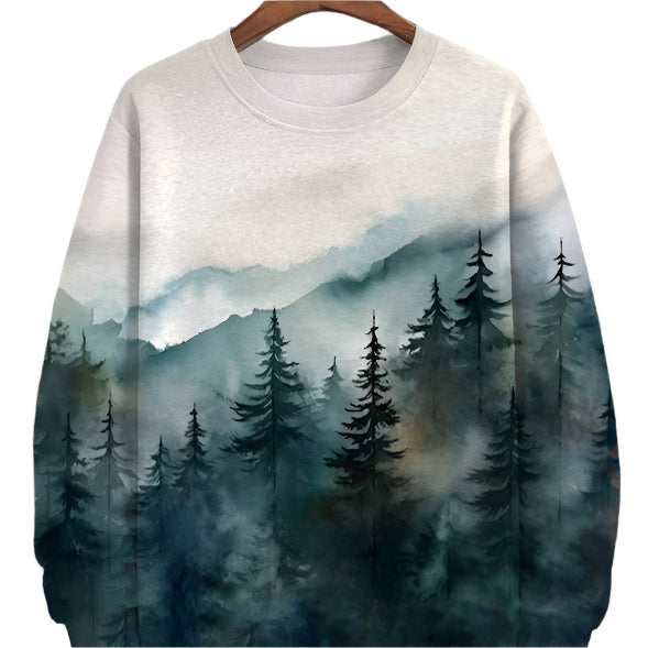 Round Neck Long-sleeved Sweater 3D Printed