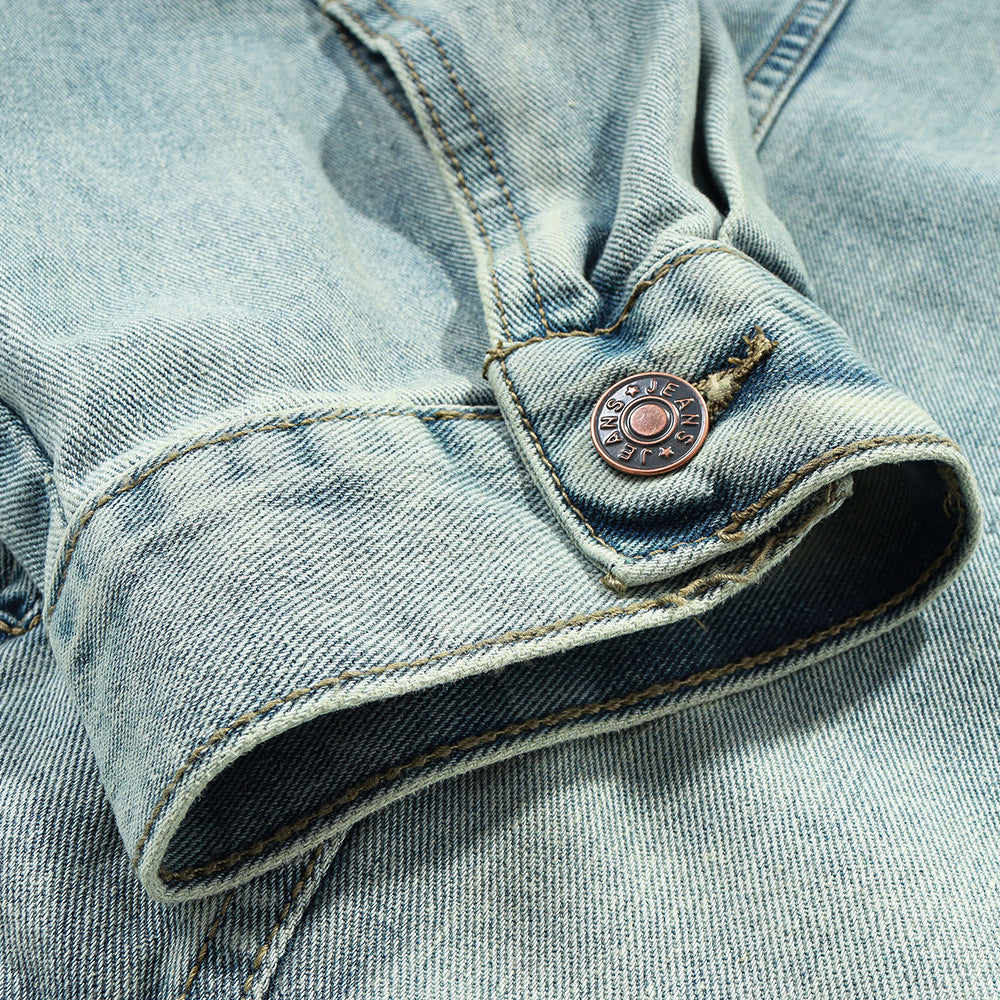 Pullover Denim Hoodie