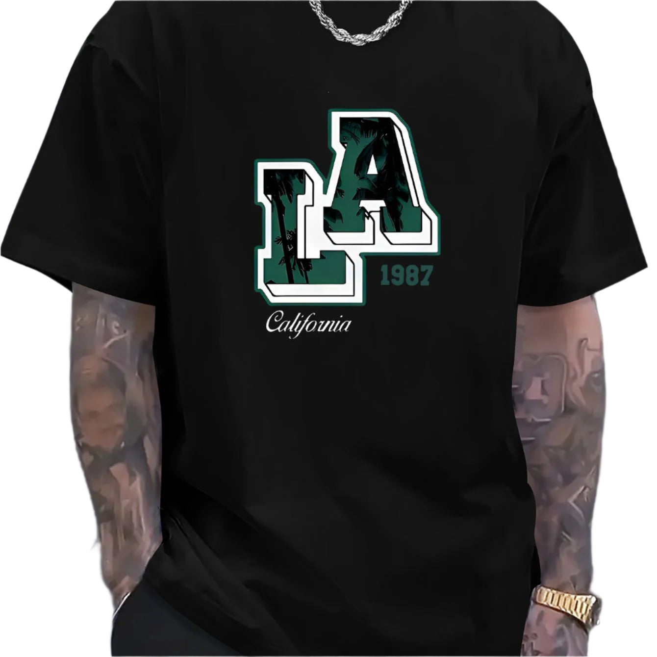 American Style LA Printed T-shirt For Men's