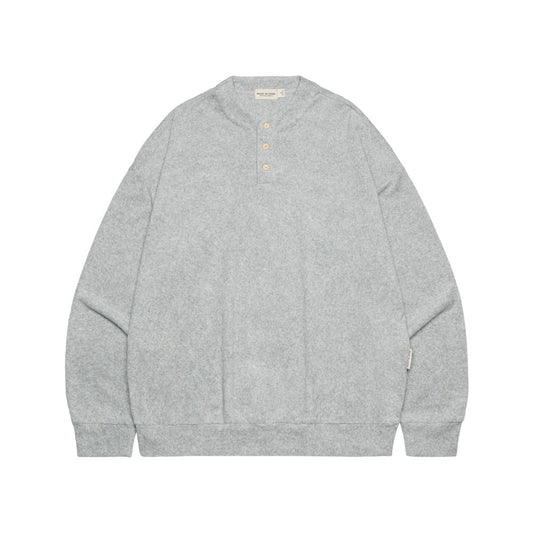 Men's Loose Versatile Buttons Half-open Collar Sweater