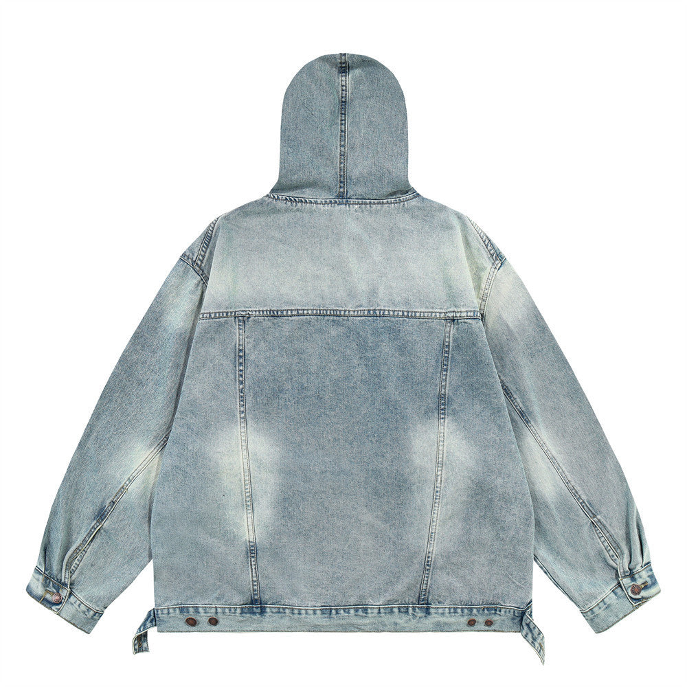 Pullover Denim Hoodie