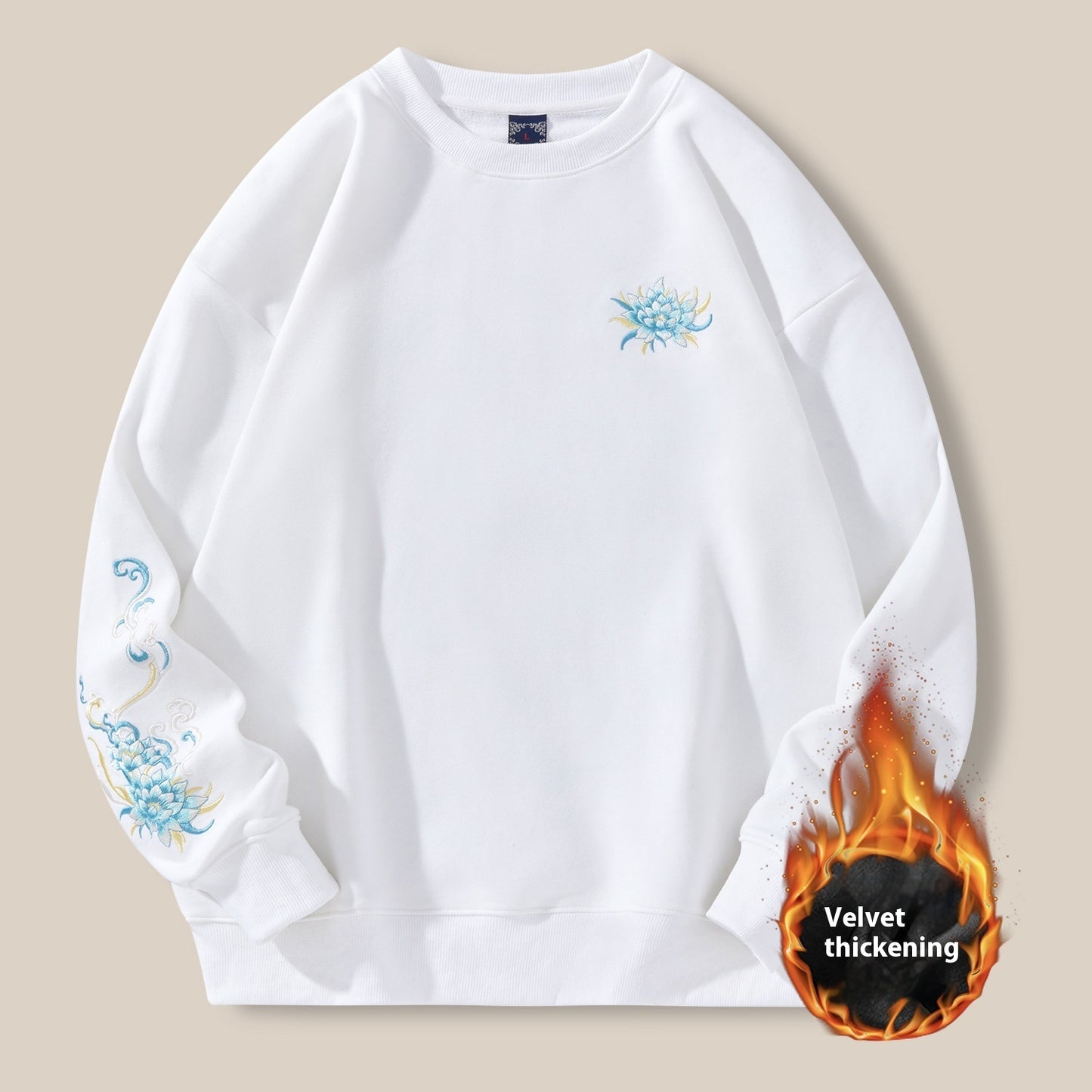 Cotton Loose Embroidery Men's New Hoodie