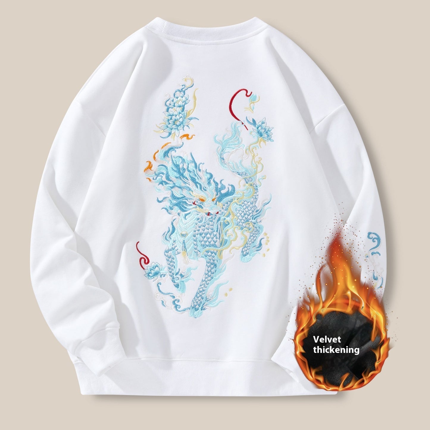 Cotton Loose Embroidery Men's New Hoodie