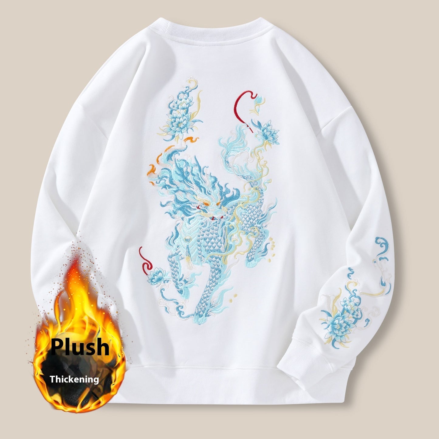 Cotton Loose Embroidery Men's New Hoodie