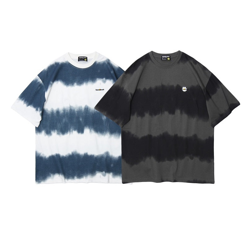 Tie-dye daisy logo short sleeve T-Shirt