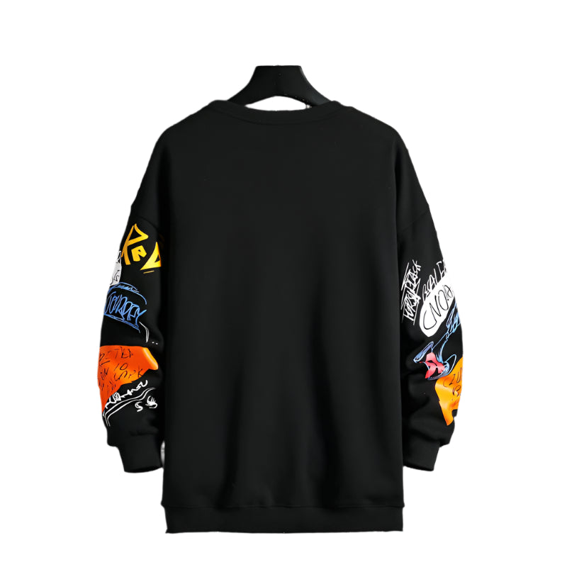 SingleRoad Mens Crewneck Sweatshirt Men Harajuku Oversized Japanese Streetwear Hip Hop Black Hoodie Men Sweatshirts Hoodies