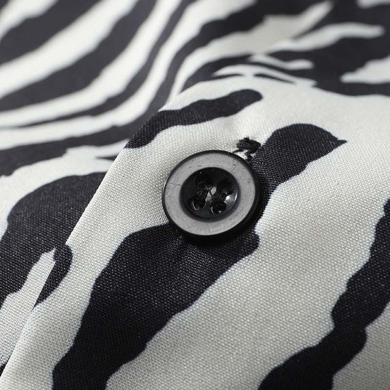 New Style Men's Short-Sleeved Shirt With Full Print