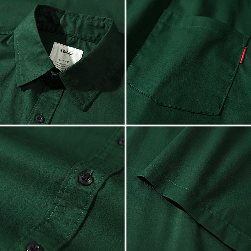 Japanese Retro Loose Tooling Short Sleeves