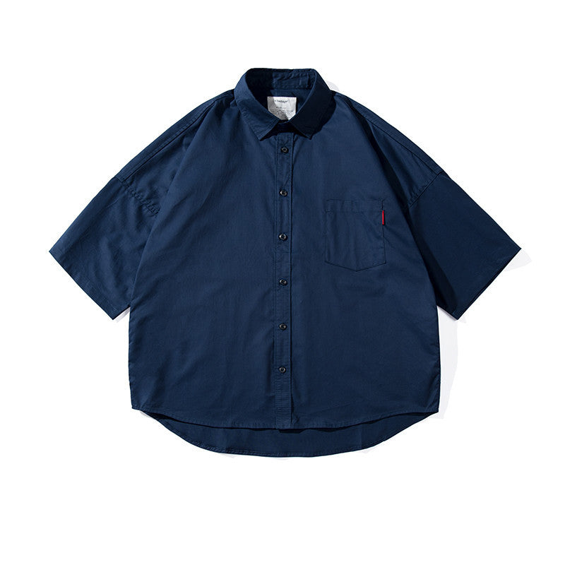 Japanese Retro Loose Tooling Short Sleeves