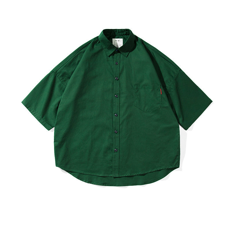 Japanese Retro Loose Tooling Short Sleeves