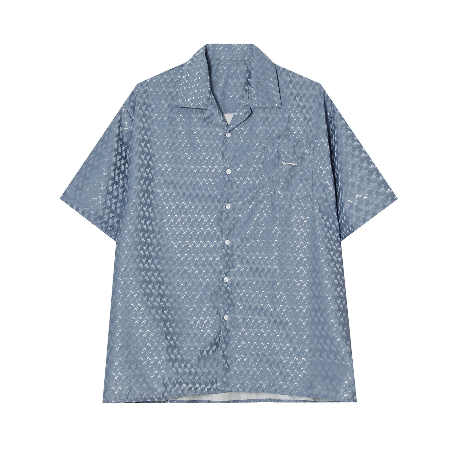 Solid Color Loose Short-Sleeved Shirt For Men's