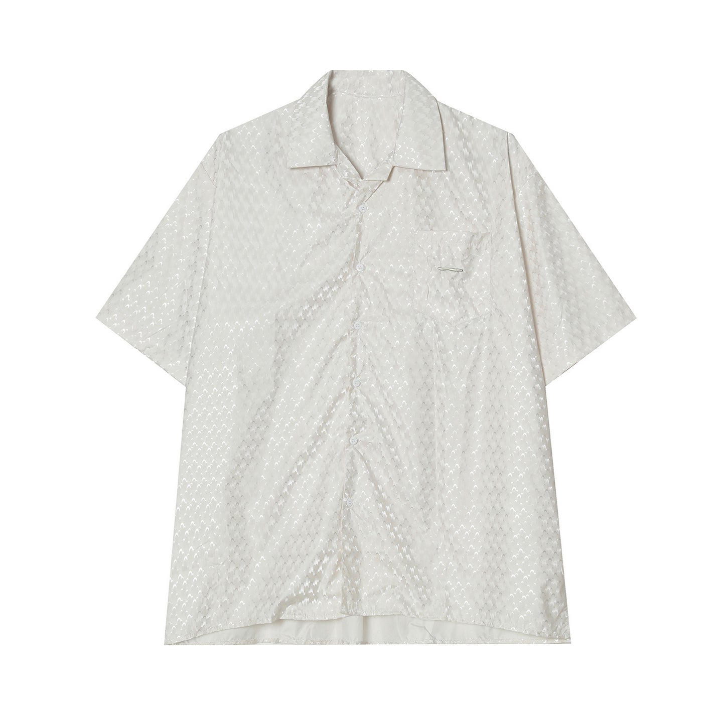 Solid Color Loose Short-Sleeved Shirt For Men's