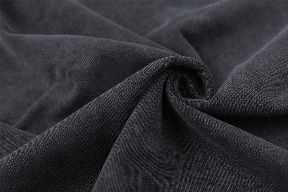 Fun Letter Printing Short-sleeved Men's Loose Round Neck Five-point Sleeves T-Shirt