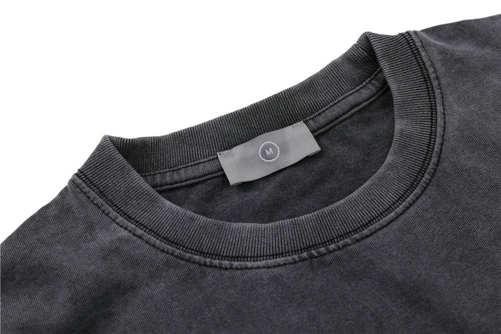 Fun Letter Printing Short-sleeved Men's Loose Round Neck Five-point Sleeves T-Shirt