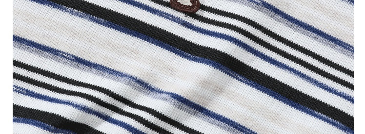 Men's Striped Loose Artistic Youth Fresh T-shirt