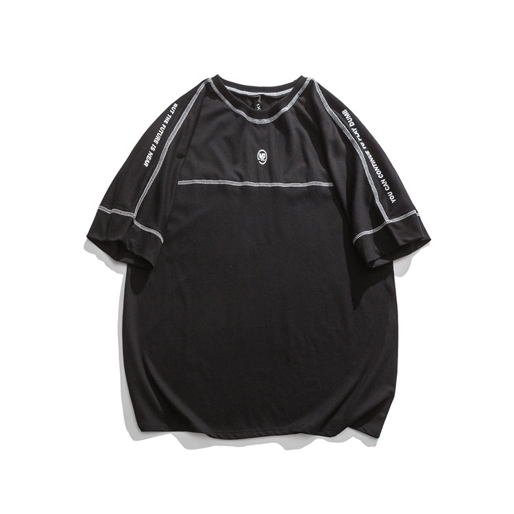 Three-Dimensional Striped Short-Sleeved Half-Sleeved T-Shirt