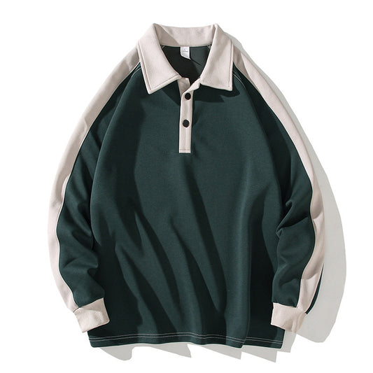 Polo Casual Collar Youth Fashion Couple Sweater