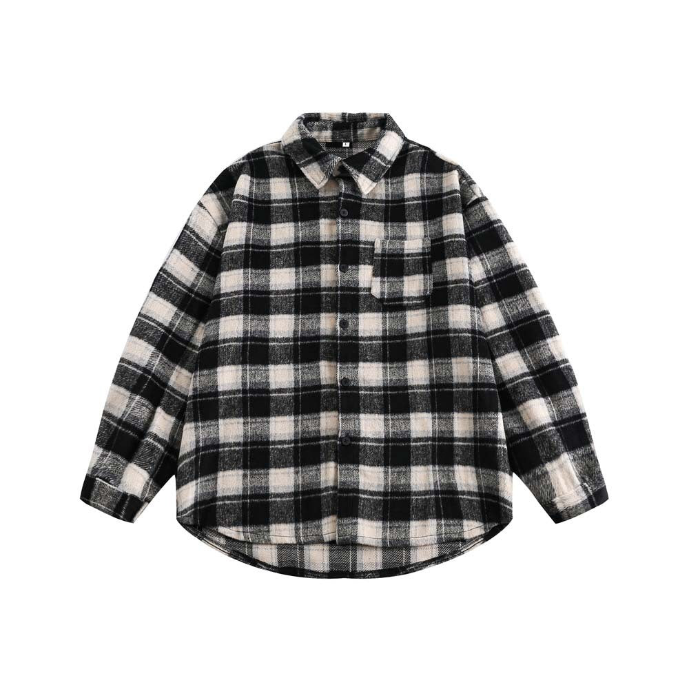 Brushed Thickened Plaid Shirt