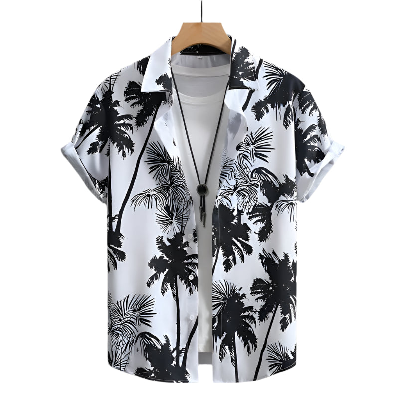 Hawaiian Men's Summer 3D Printed Short-sleeved Shirt