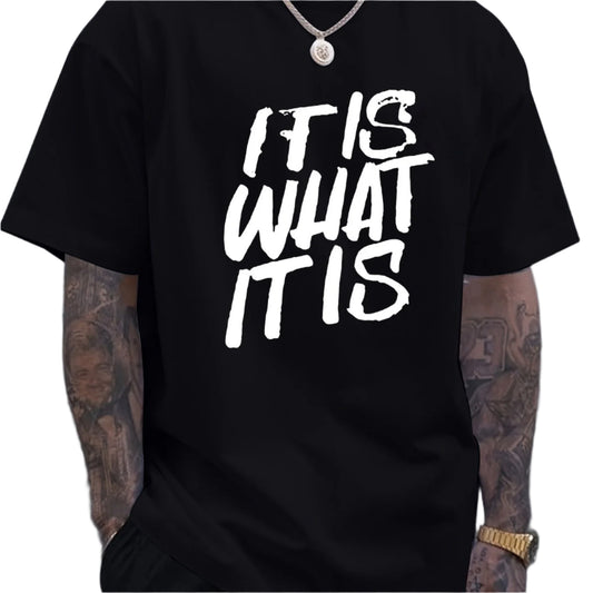 Printed T-shirt, Men's T-shirt, Summer Casual Short Sleeved T-shirt