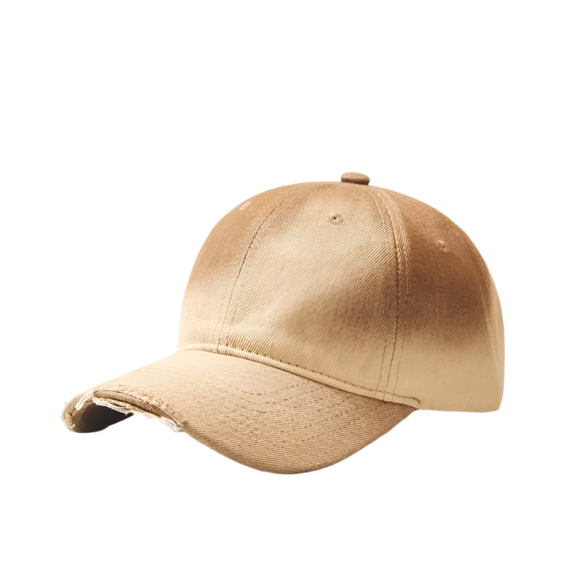 Distressed Gradient Denim Casual  Cap