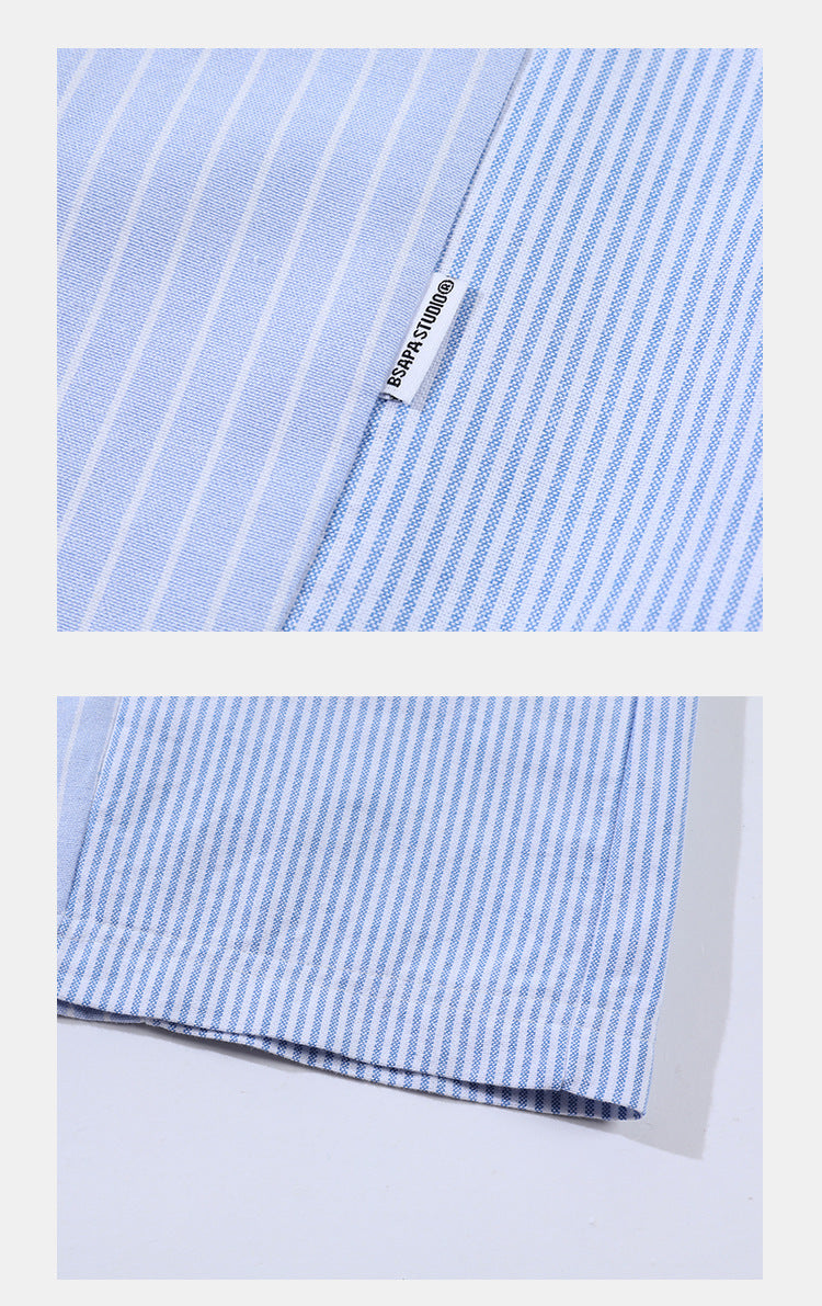 Striped Stitching Casual Shirt