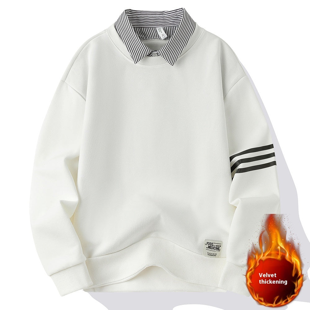 Sweaters Fleece-lined Casual Trendy Simple