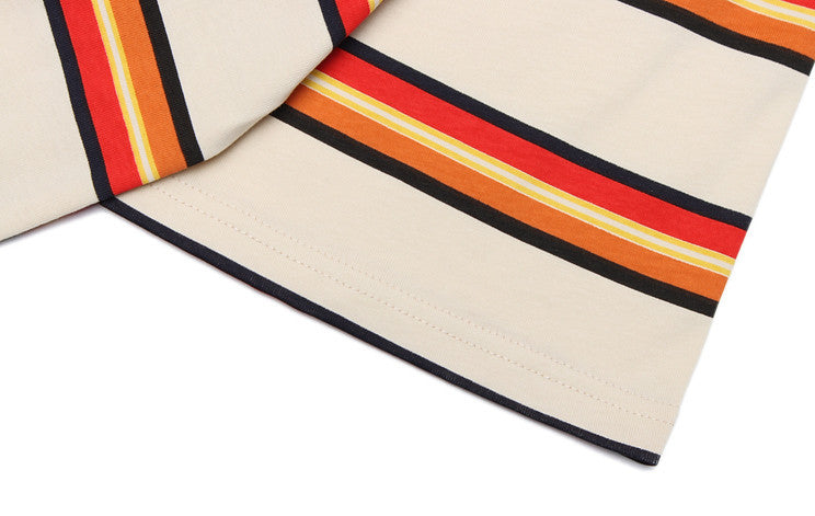 Retro Striped Short-sleeved Man's T-shirt