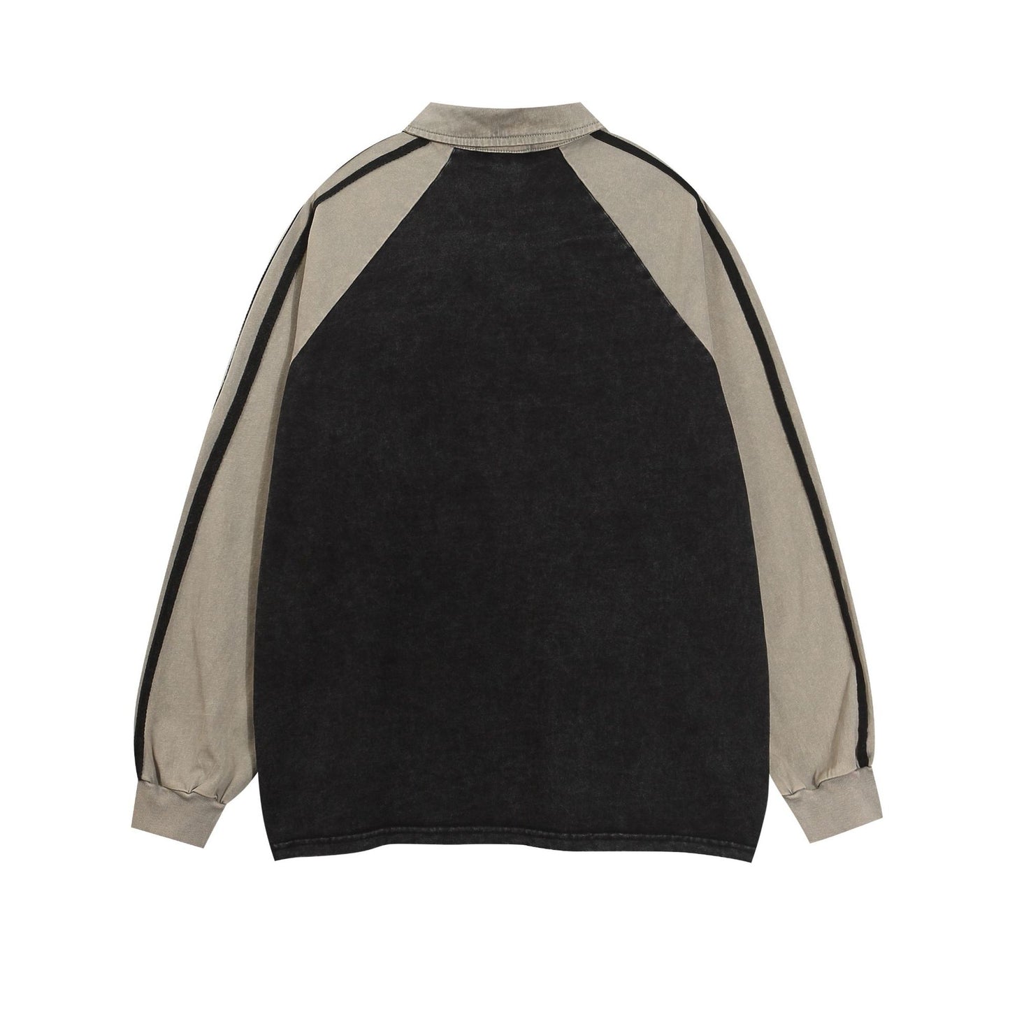 Sweater Retro Polo Long Sleeve Loose Top