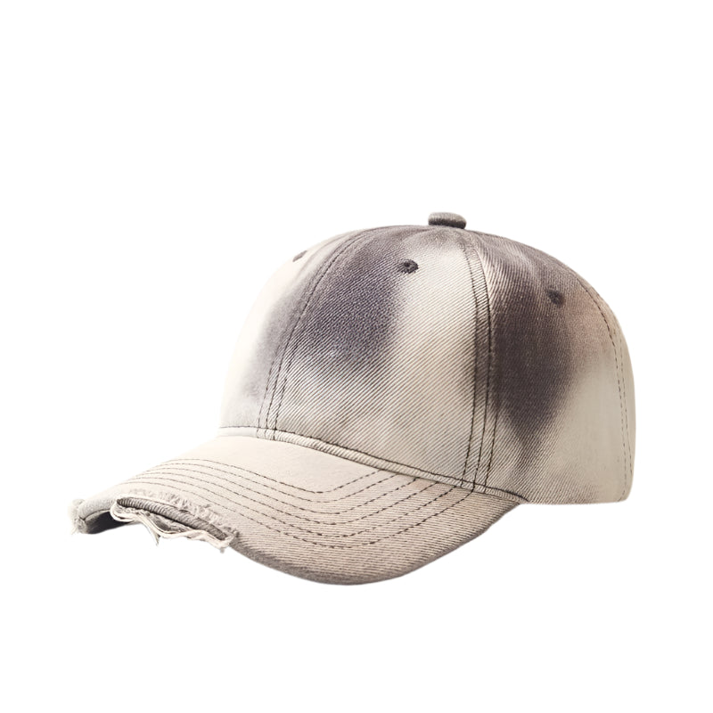 Distressed Gradient Denim Casual  Cap