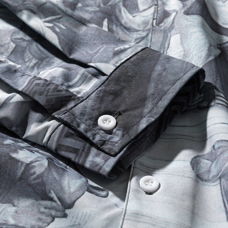 European And American Place Flower Style Shirt