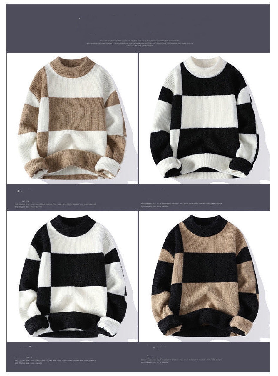 Men's FallWinter Half Turtleneck Knitted Bottoming Shirt