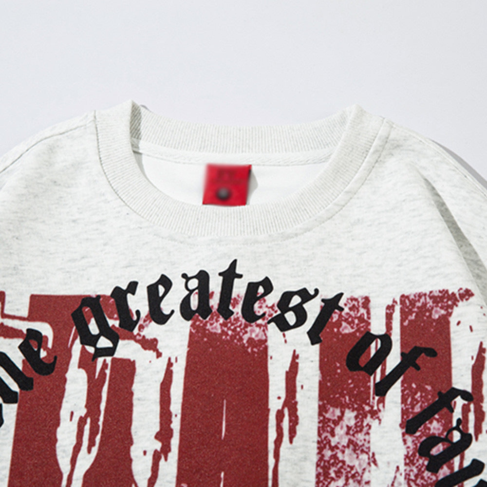 Pattern Printed Loose Sweatshirt