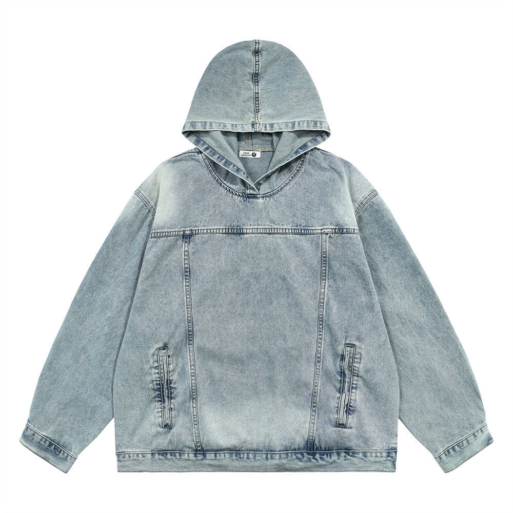 Pullover Denim Hoodie