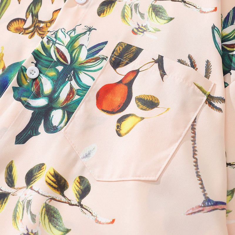 Long-sleeved Floral Shirt