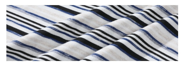 Men's Striped Loose Artistic Youth Fresh T-shirt